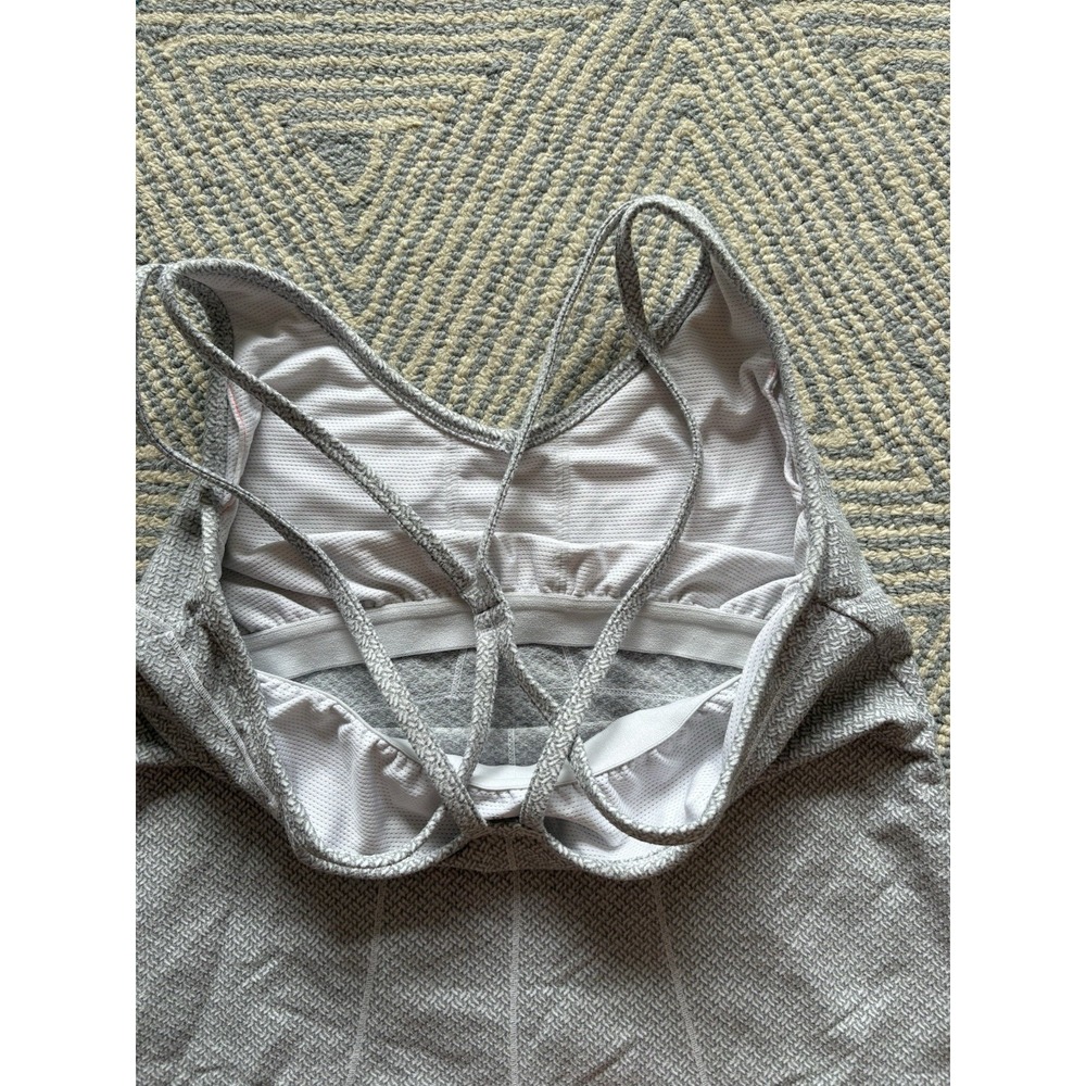 Women's Athleta Herringbone Empowerment Tank - Gray/White - Medium - Picture 2 of 5